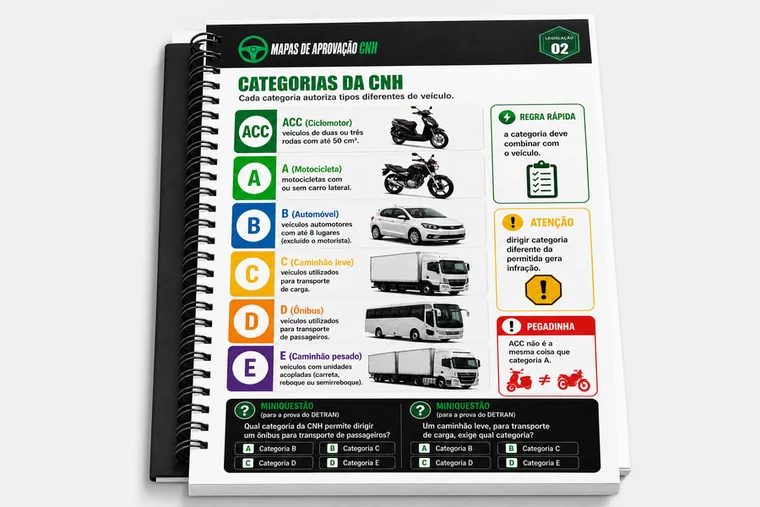 Os mapas impressos em A4